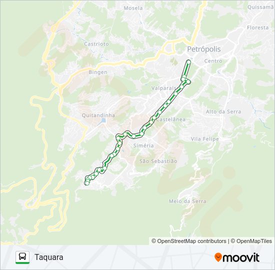 Mapa da linha 178 de ônibus
