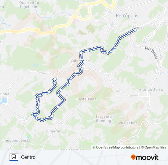 643 Bus Line Map