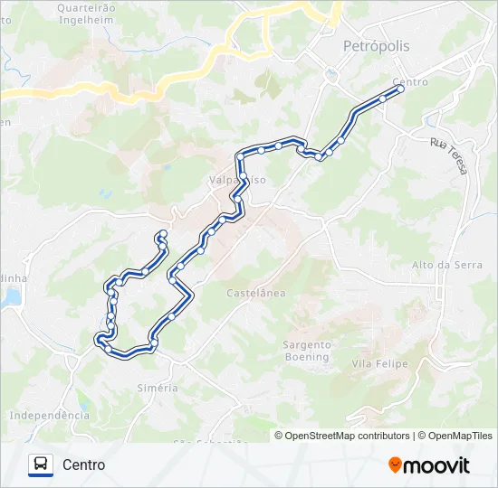 643 Bus Line Map