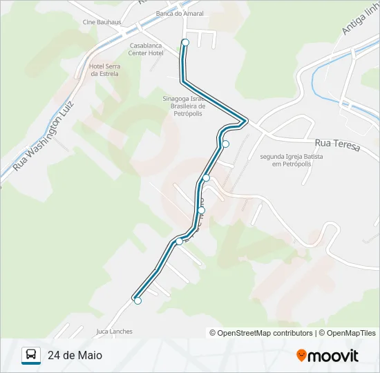 195 Bus Line Map