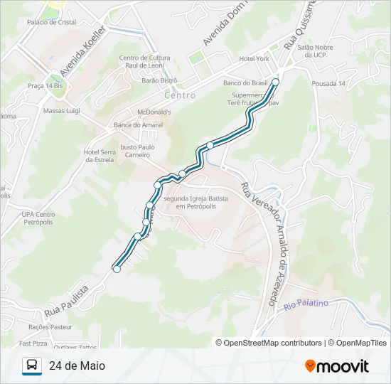 195 Bus Line Map