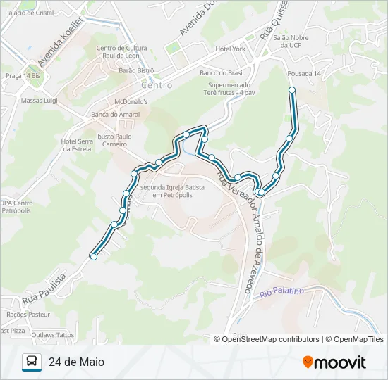 195 Bus Line Map