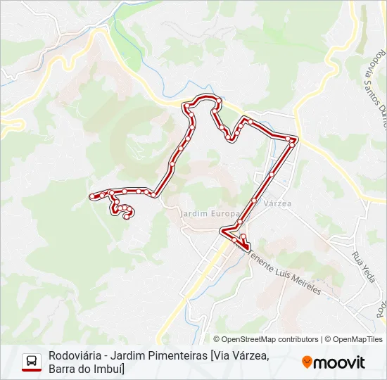 12F Bus Line Map