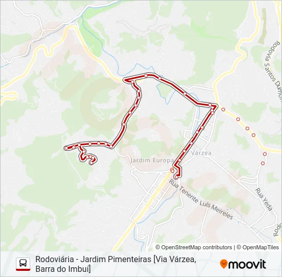 12F Bus Line Map