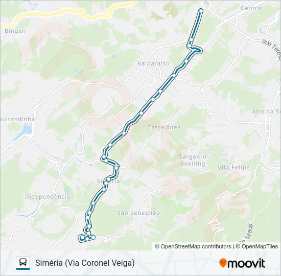 183 Bus Line Map