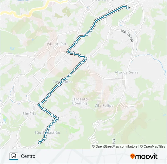 186 Bus Line Map