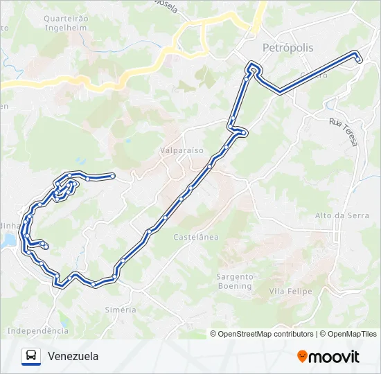 653 Bus Line Map