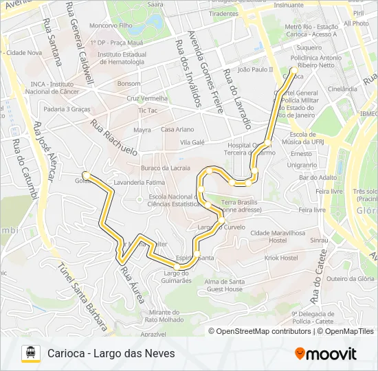 BONDE (LINHA TURÍSTICA) Cable Car Line Map