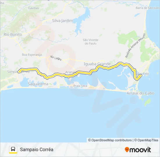 B440 SAMPAIO CORRÊA / CABO FRIO Bus Line Map