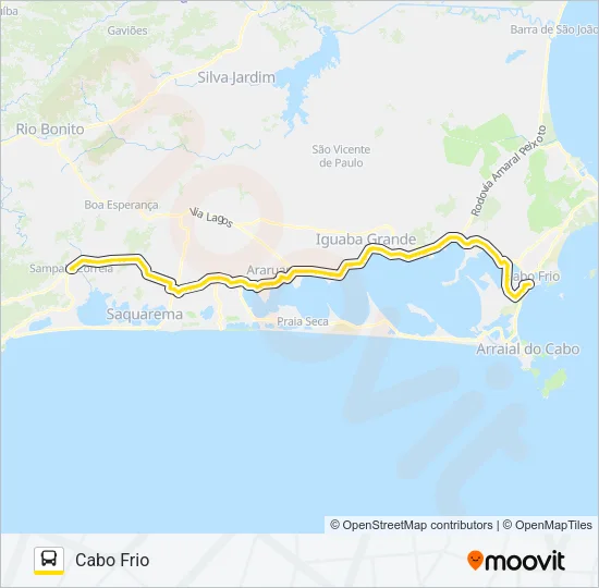 B440 SAMPAIO CORRÊA / CABO FRIO Bus Line Map