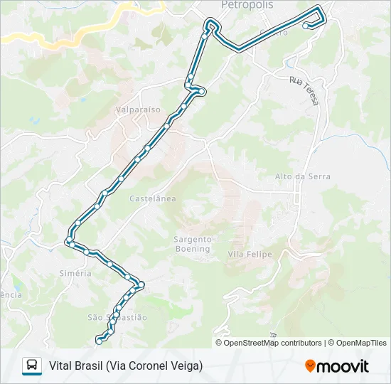 184 Bus Line Map