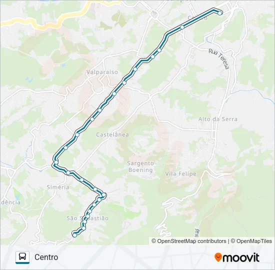 184 Bus Line Map