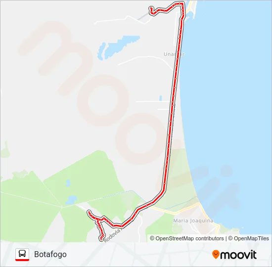 355 BOTAFOGO X CHAVÃO Bus Line Map