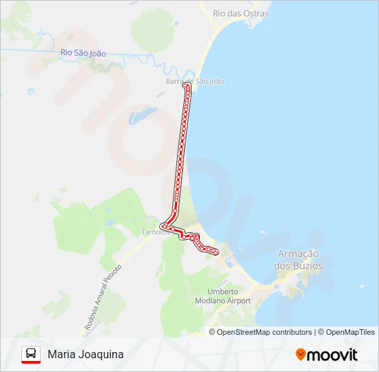 364 SANTO ANTÔNIO / MARIA JOAQUINA (VIA CAMPOS NOVOS) Bus Line Map