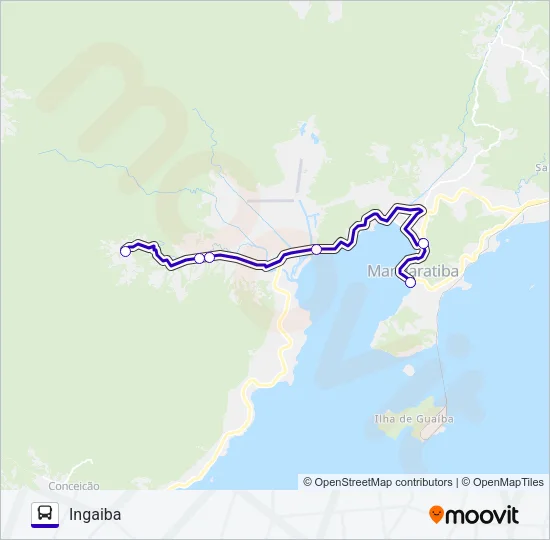 MANGARATIBA - INGAIBA Bus Line Map