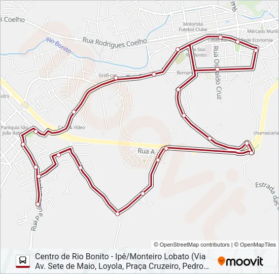 IPÊ/MONTEIRO LOBATO Bus Line Map