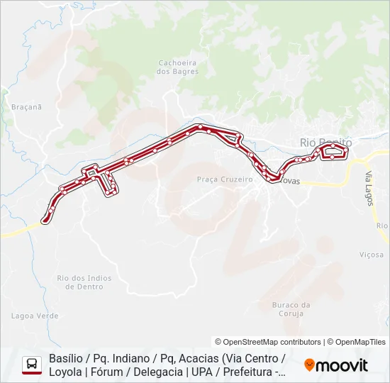 BASÍLIO Bus Line Map