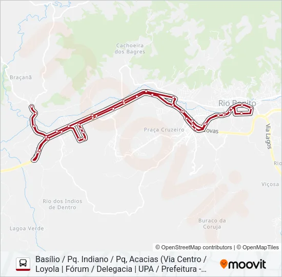 BASÍLIO Bus Line Map