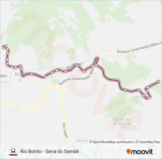 RIO BONITO - SERRA DO SAMBÊ Bus Line Map