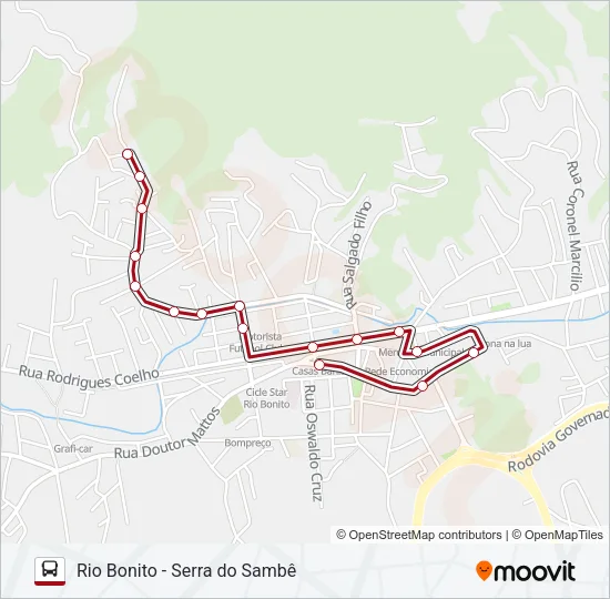 RIO BONITO - SERRA DO SAMBÊ Bus Line Map