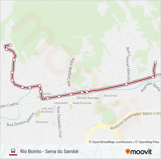 RIO BONITO - SERRA DO SAMBÊ Bus Line Map