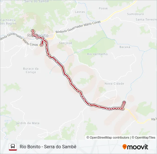 RIO BONITO - SERRA DO SAMBÊ Bus Line Map