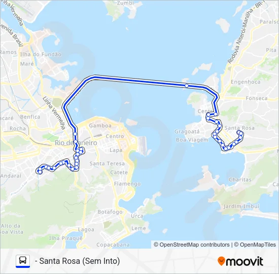 Mapa da linha 750D de ônibus