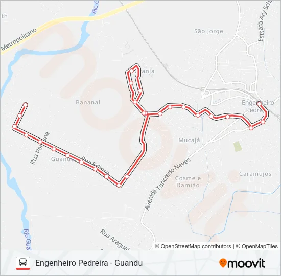 LINHA VERMELHA Bus Line Map