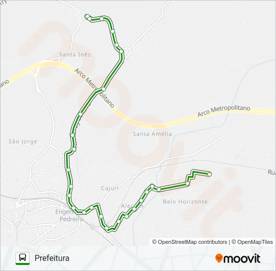 LINHA VERDE Bus Line Map