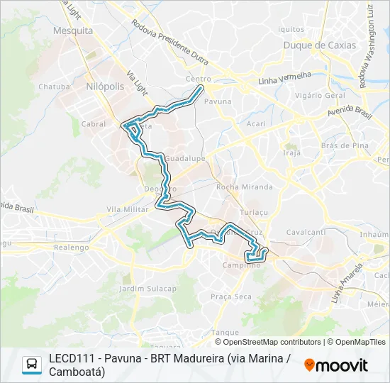 780 Bus Line Map
