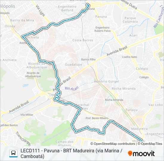 780 Bus Line Map