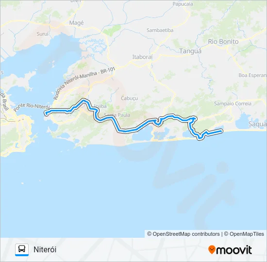 534A Bus Line Map