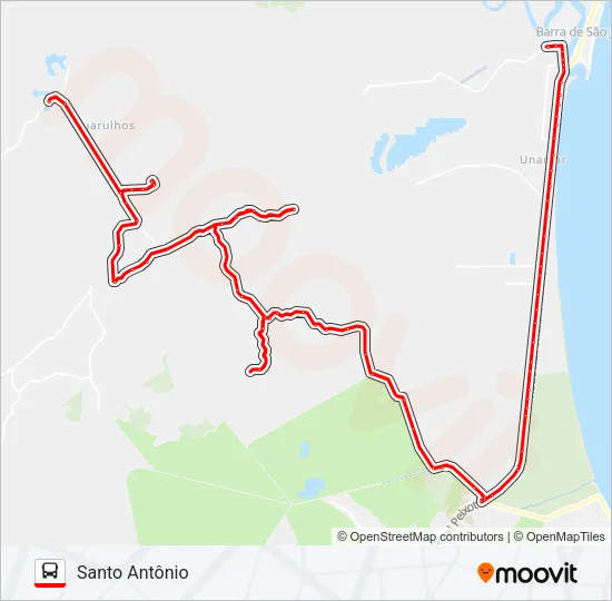 363 SANTO ANTÔNIO / AGRISA Bus Line Map