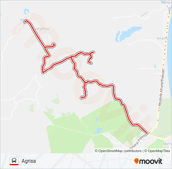 363 SANTO ANTÔNIO / AGRISA Bus Line Map