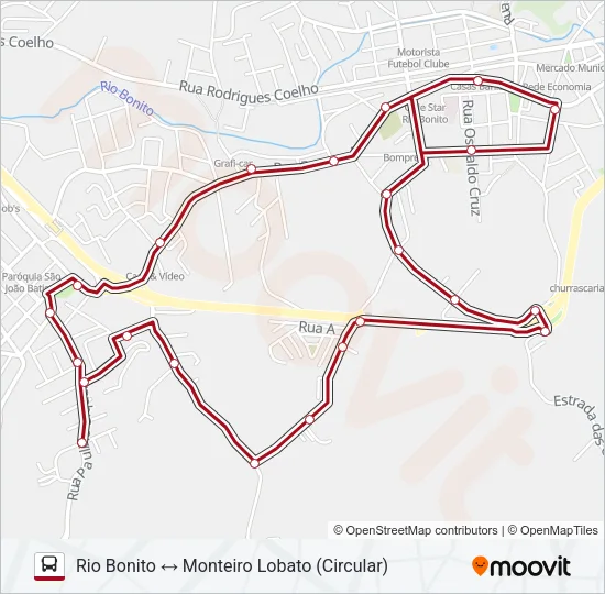 IPÊ / MONTEIRO LOBATO Bus Line Map