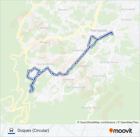 664 Bus Line Map