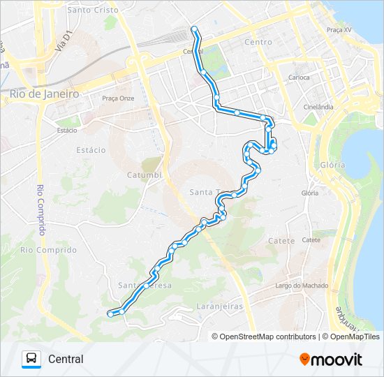 Mapa da linha 007 de ônibus