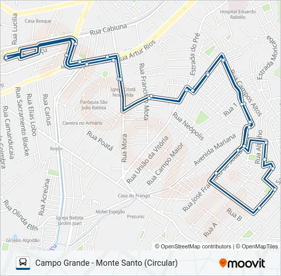 848 Bus Line Map