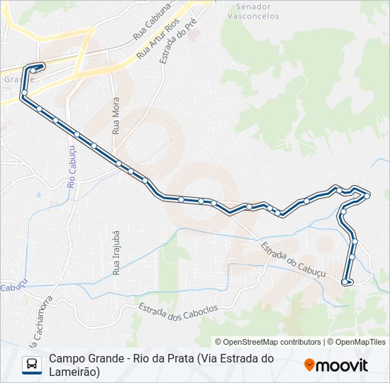 Mapa da linha 847 de ônibus