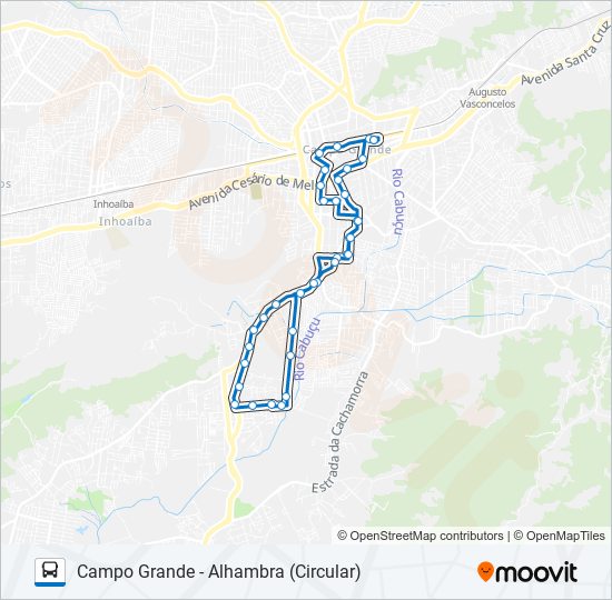 Mapa de 834 de autobús