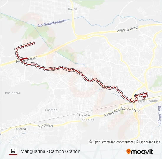 833 Bus Line Map