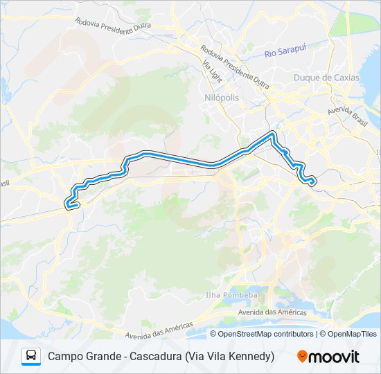 Mapa de 790 de autobús
