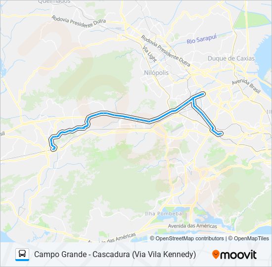 Mapa de 790 de autobús