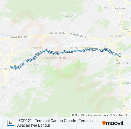 864 Bus Line Map