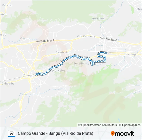 802 Bus Line Map
