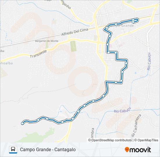 Mapa de 845 de autobús