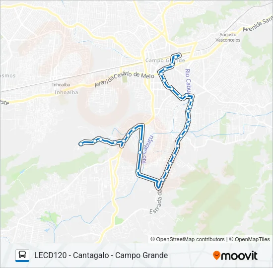 845 Bus Line Map