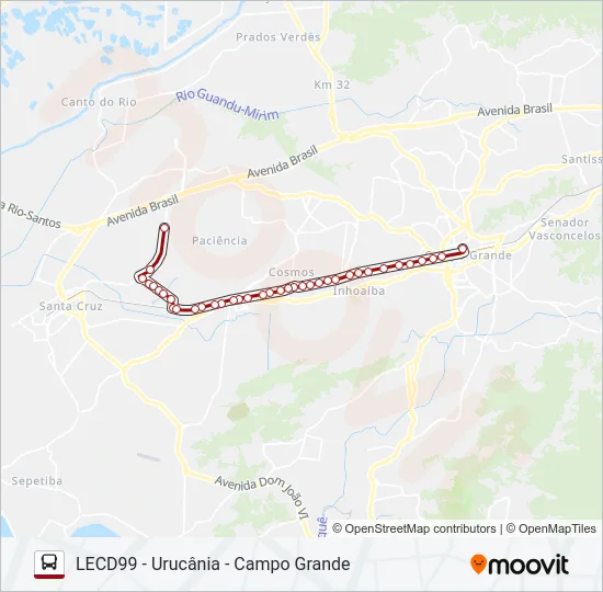 868 Bus Line Map
