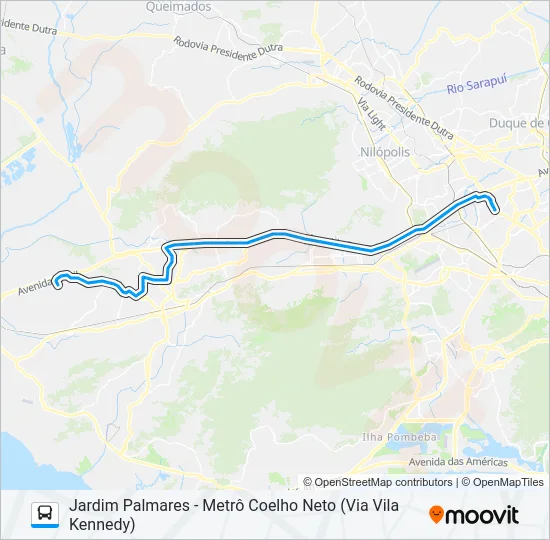 752 Bus Line Map