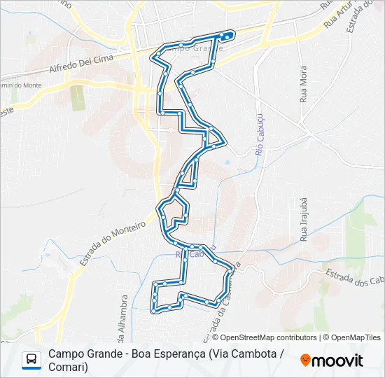 843 Bus Line Map